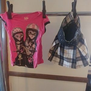 Justice size 6 cat skirt outfit